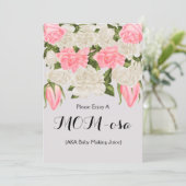 ベビーシャワーのためのお母さんのバーの印 招待状 (スタンド正面)