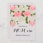 ベビーシャワーのためのお母さんのバーの印 招待状 (正面/裏面)