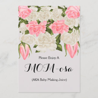 ベビーシャワーのためのお母さんのバーの印 招待状