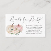 ベビーシャワーのためのオレンジ色の花の本 エンクロージャーカード (正面)