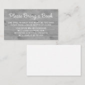 ベビーシャワーのためのブックリクエストカード　ラスティックグレーウッド エンクロージャーカード (正面/裏面)