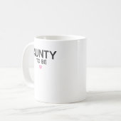 ベビーシャワーのための伯母さんTo Be Cute Print コーヒーマグカップ (正面左)