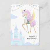 ベビーシャワーのための封入カード おむつくじ エンクロージャーカード (裏面)