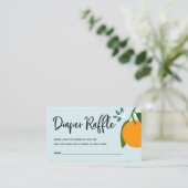 ベビーシャワーのための小さな可愛いおむつくじ券 エンクロージャーカード (スタンド正面)