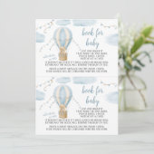 ベビーシャワーのための本を待つテディベアの冒険 招待状 (スタンド正面)