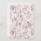 ベビーシャワーのための水彩のワイルドフラワーのサンキューカード サンキューカード (裏面)