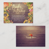 ベビーシャワーのための絵本 / 本を持ってきてくださいのリクエスト エンクロージャーカード (正面/裏面)