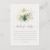 ベビーシャワーのための青い樹液のカボチャの本 エンクロージャーカード (正面)