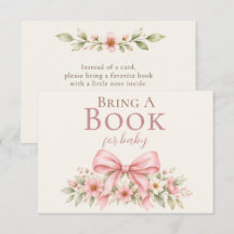 ベビーシャワーのためのBlush Bow Books