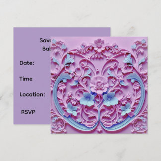 ベビーシャワーのためのSave the Dateカード セーブザデート