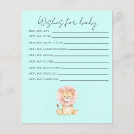 ベビーシャワーのためのSweet Lion Wishes 文房具