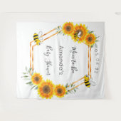 ベビーシャワーのひまわり ママトゥビー 性別問わず タペストリー (正面(横))