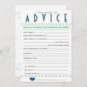 ベビーシャワーのアドバイスカード 招待状 (正面/裏面)