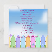 ベビーシャワーのアフリカ系アメリカ人の対の男の子及び女の子 招待状 (裏面)