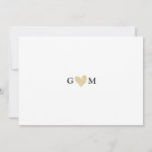 ベビーシャワーのエレガントな緑の草木および金ゴールドの招待 招待状 (裏面)