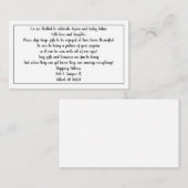 ベビーシャワーのエンクロージャカードのためのギフトを出荷して下さい エンクロージャーカード (正面/裏面)