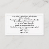 ベビーシャワーのエンクロージャカードのためのギフトを出荷して下さい エンクロージャーカード (正面)