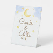 ベビーシャワーのカードと贈り物をスター 台座サイン (正面)