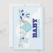 ベビーシャワーのカード 招待状 (裏面)