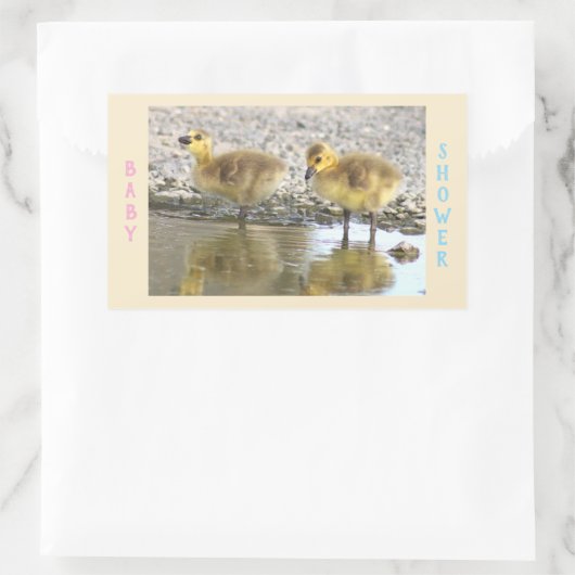 ベビーシャワーのガズリングのシール 長方形シール (バッグ)