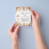 ベビーシャワーのキリンeucalyptus予算招待状 チラシ (手)