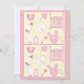 ベビーシャワーのギフトカード 招待状 (裏面)