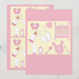 ベビーシャワーのギフトカード 招待状