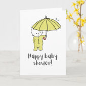 ベビーシャワーのグリーティングカード カード (黄色い花)