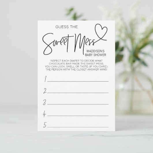 ベビーシャワーのゲームはこの混乱のゲームカードを推測します エンクロージャーカード (スタンド正面)