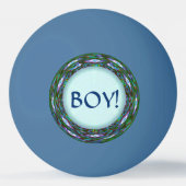 ベビーシャワーのゲーム! 男の子か女の子か。 チーム男の子! 卓球ボール (裏面)