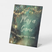 ベビーシャワーのゲーム 魔法の森のランタン 台座サイン (正面)
