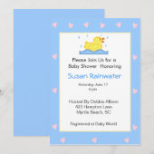 ベビーシャワーのゴム製の水兵 招待状 (正面/裏面)