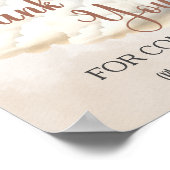 ベビーシャワーのサイン来ベアーバルーンありがとう ポスター (角)