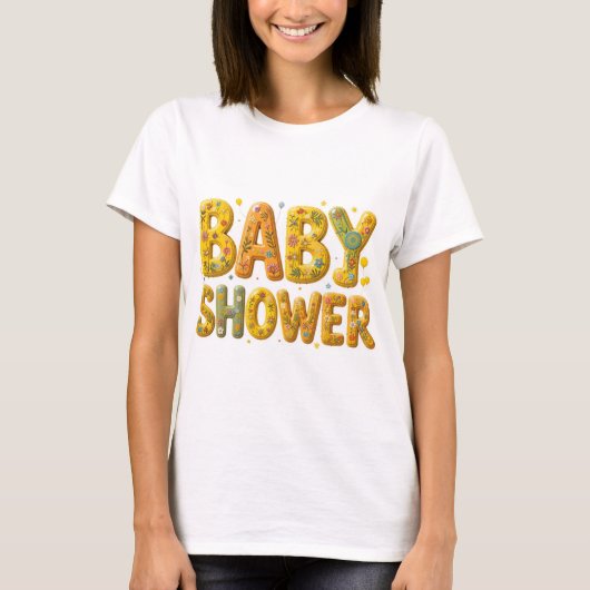 ベビーシャワーのサプライズ Tシャツ (正面)