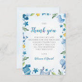 ベビーシャワーのサンキューカード|の男の子|のカバ エンクロージャーカード (正面/裏面)