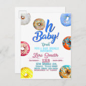 ベビーシャワーのスプリンクルボーイ インビテーションポストカード (正面/裏面)