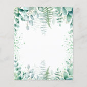 ベビーシャワーのゾウとユーカリの招待状 チラシ (裏面)