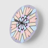 ベビーシャワーのデザイン ラウンド壁時計 (傾斜)