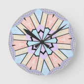 ベビーシャワーのデザイン ラウンド壁時計 (正面)