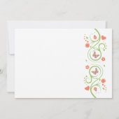 ベビーシャワーのデザイン 招待状 (裏面)