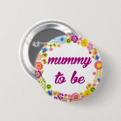 ベビーシャワーのバッジ-あるミイラ 缶バッジ (正面&裏面)