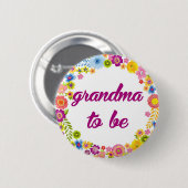 ベビーシャワーのバッジ-ある祖母 缶バッジ (正面&裏面)