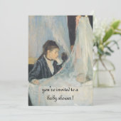 ベビーシャワーのバーザモリソットのエレガントゆりかごは 招待状 (スタンド正面)