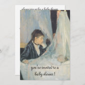 ベビーシャワーのバーザモリソットのエレガントゆりかごは 招待状 (正面/裏面)