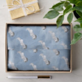 ベビーシャワーのパステル調の青いヴィンテージの小さい男の子 薄葉紙 (ギフト)