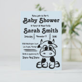 ベビーシャワーのパーティの招待状牛 招待状 (スタンド正面)