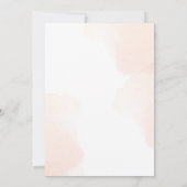 ベビーシャワーのビー サンフラワーズ ホワイト ローズゴールド 招待状 (裏面)