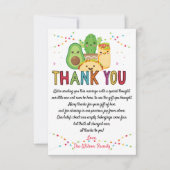 ベビーシャワーのフィエスタタコサンキューカード サンキューカード (正面)