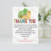 ベビーシャワーのフィエスタタコサンキューカード サンキューカード (スタンド正面)