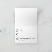 ベビーシャワーのフクロウカード 招待状 (内部)